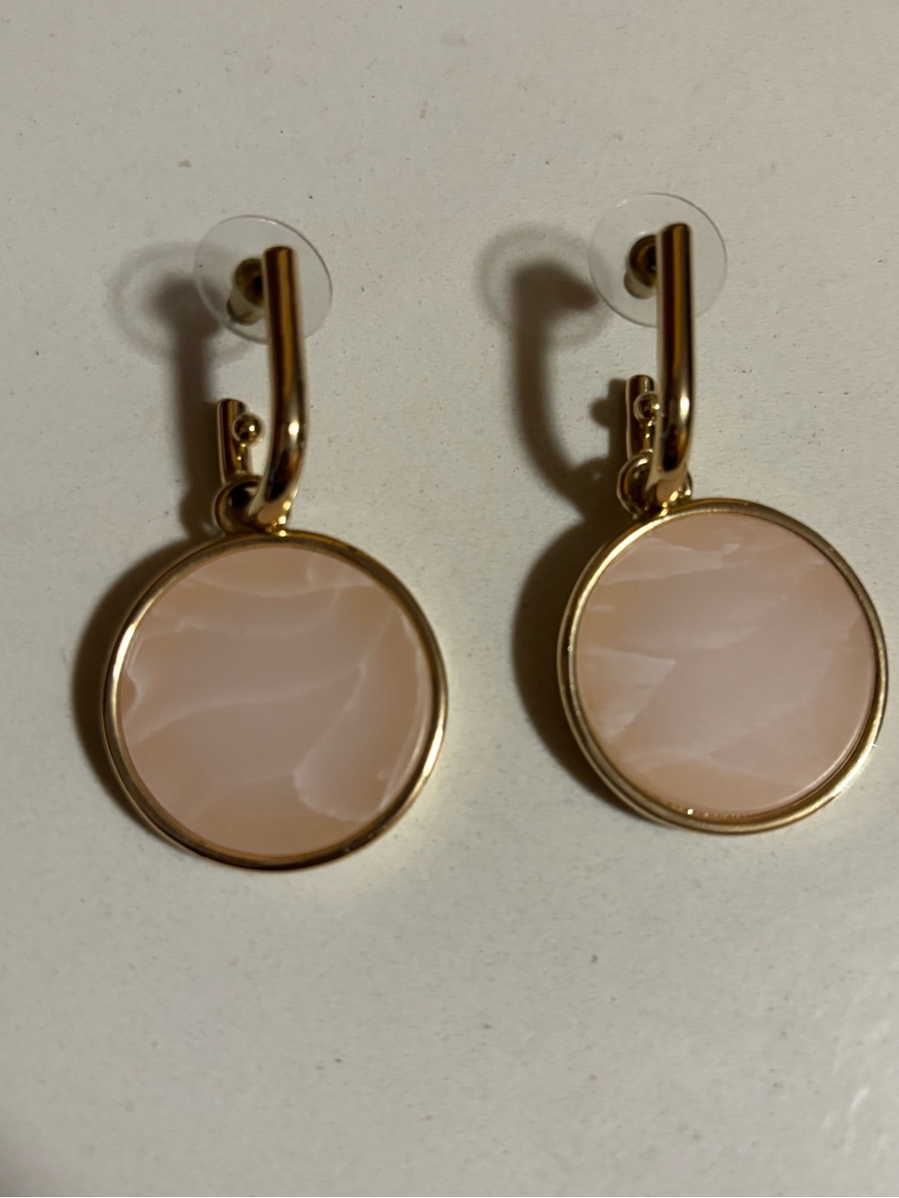Solara Park Lane Gold and pink quartz Earrings